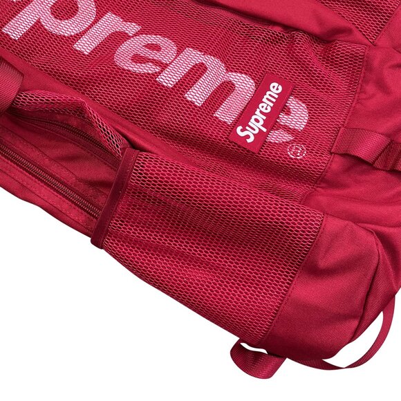 Supreme SS20 Mesh Backpack Dark Red - Picture 6 of 8